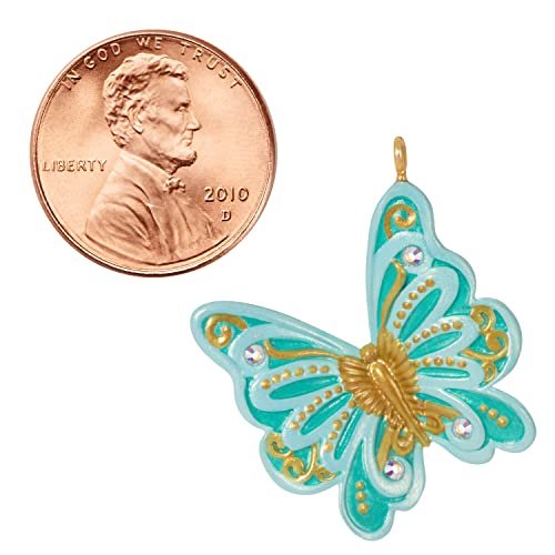 Hallmark Keepsake 1.2" Miniature Christmas Ornament 2022, Bitty Blue Butterfly