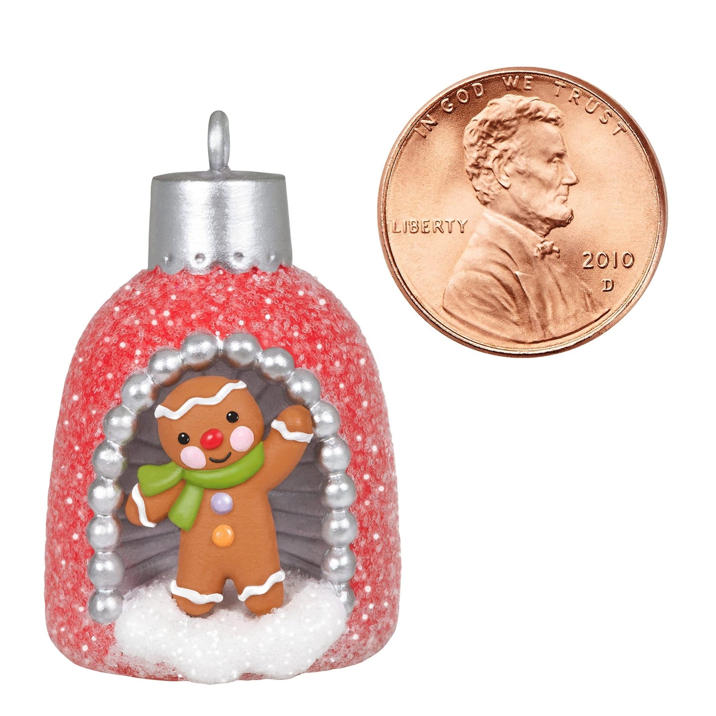 Hallmark Keepsake 1.3" Miniature Christmas Ornament 2021, A World Within Gingerbread Man, Mini