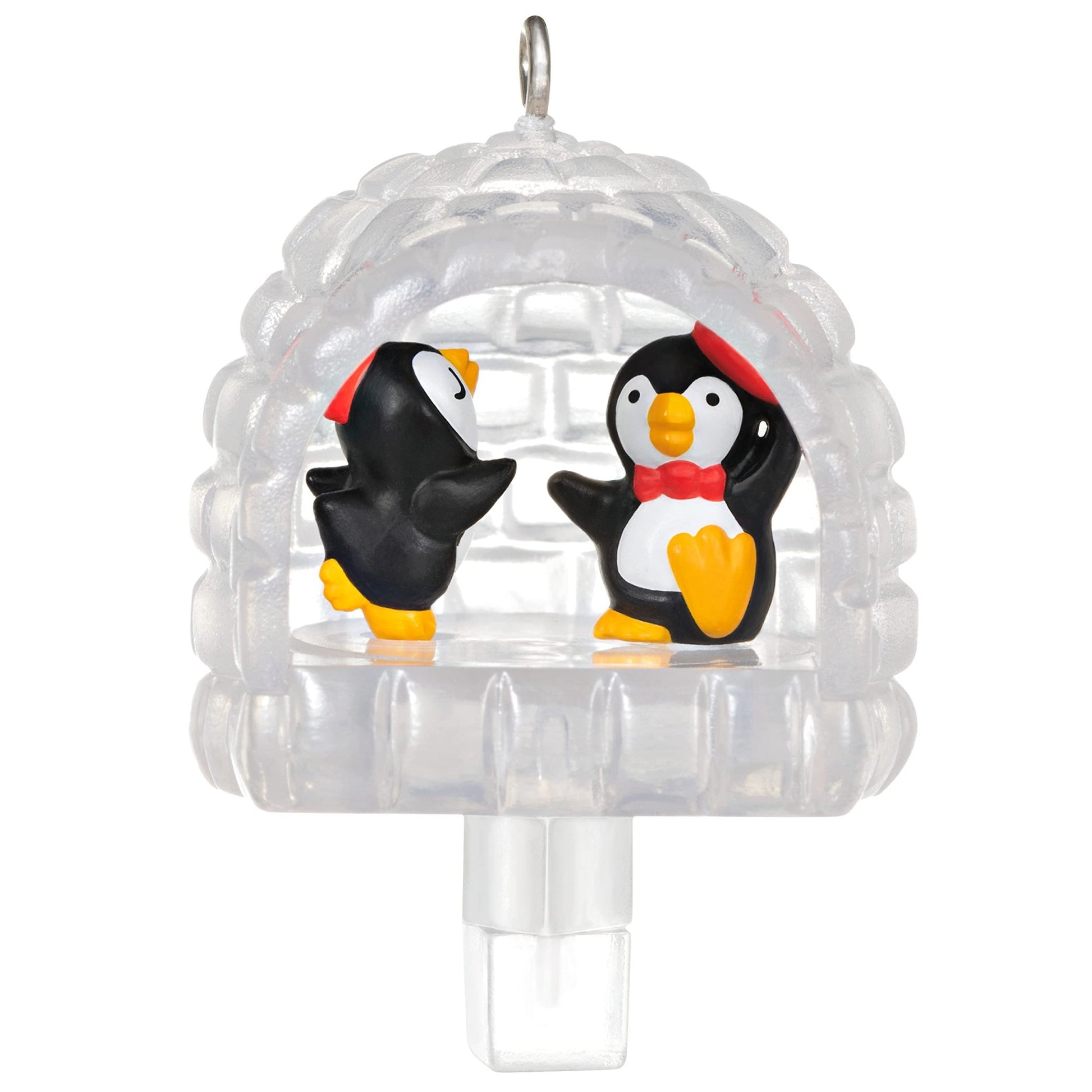 Hallmark Keepsake 1.3" Miniature Christmas Ornament 2021, Mini Igloo Twirl - About Penguins, Motion