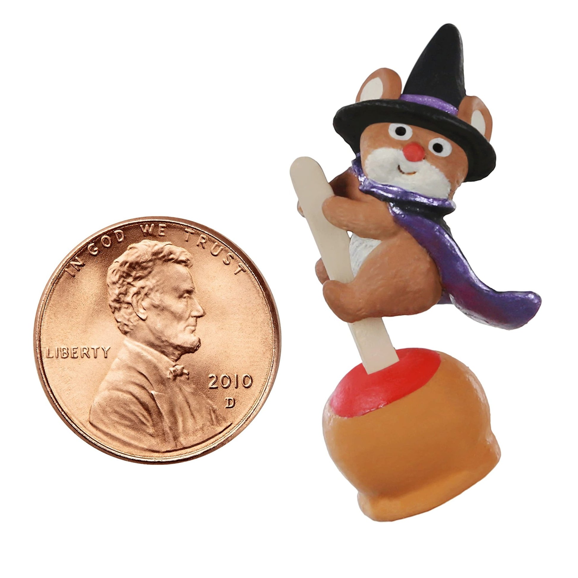 Hallmark Keepsake 1.5” Miniature Halloween Ornament 2021, Caramel Apple Cutie Mouse, Mini