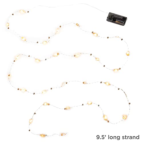 Hallmark Keepsake 2021, Decorative Pearls 30 - Light Christmas String Lights, 9.8