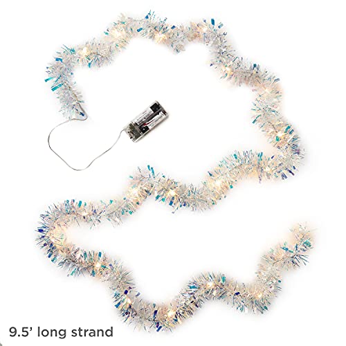 Hallmark Keepsake 2021, Decorative Tinsel 30 - Light Christmas String Lights, 9.5'