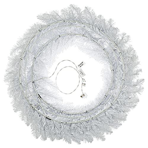 Hallmark Keepsake 2021, Sparkling White Wreath with Lights, 30"