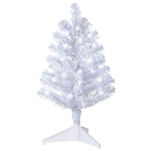 Hallmark Keepsake 2022, Miniature White Pre-Lit Christmas Tree, 18.75"