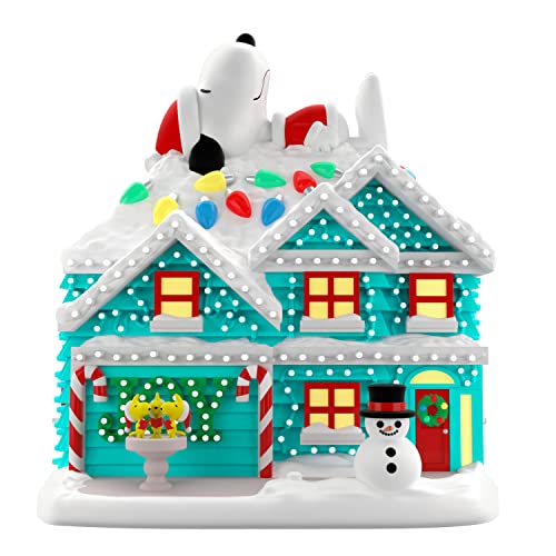 Hallmark Keepsake 2022, The Peanuts Gang The Merriest House in Town Musical Tabletop Decoration with Light