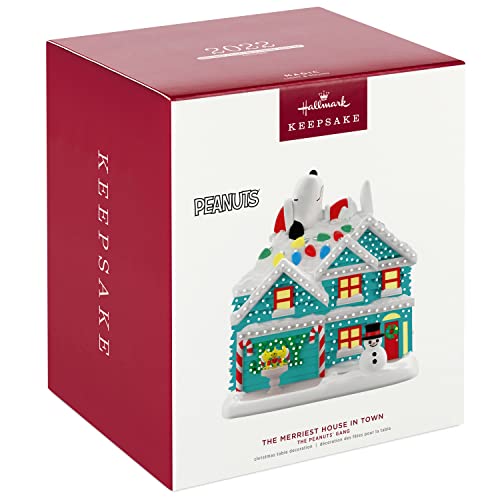 Hallmark Keepsake 2022, The Peanuts Gang The Merriest House in Town Musical Tabletop Decoration with Light