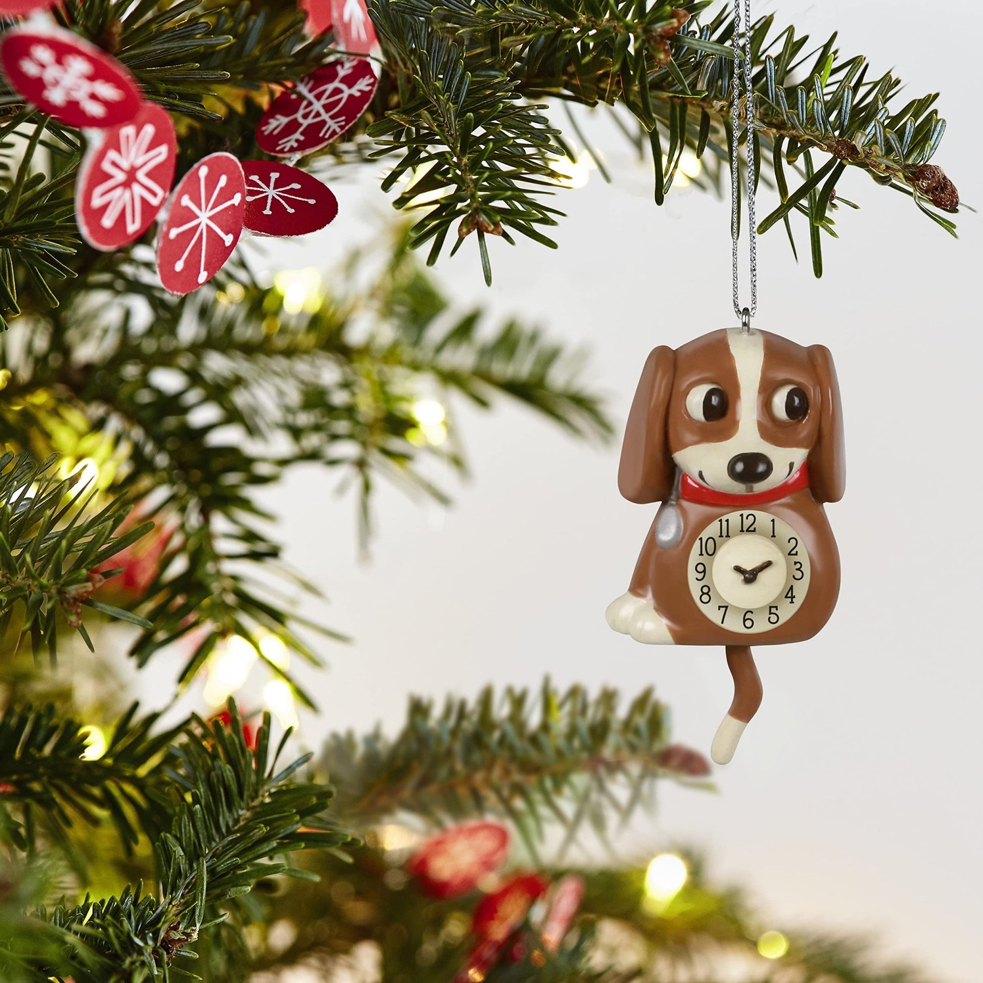 Hallmark Keepsake 2.1" Miniature Christmas Ornament 2021, Mini Lil' Puppy Clock, Motion