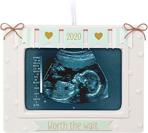 Hallmark Keepsake Christmas Ornament 2020 Year Dated Worth the Wait Baby Sonogram Porcelain Photo Frame