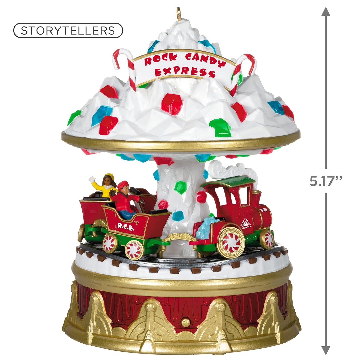 Hallmark Keepsake Christmas Ornament 2021, Christmas Carnival Rock Candy Express, Musical, Light and Motion