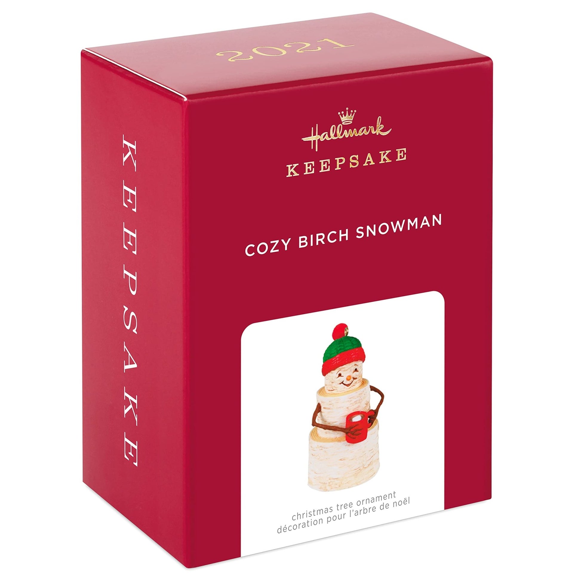 Hallmark Keepsake Christmas Ornament 2021, Cozy Birch Snowman