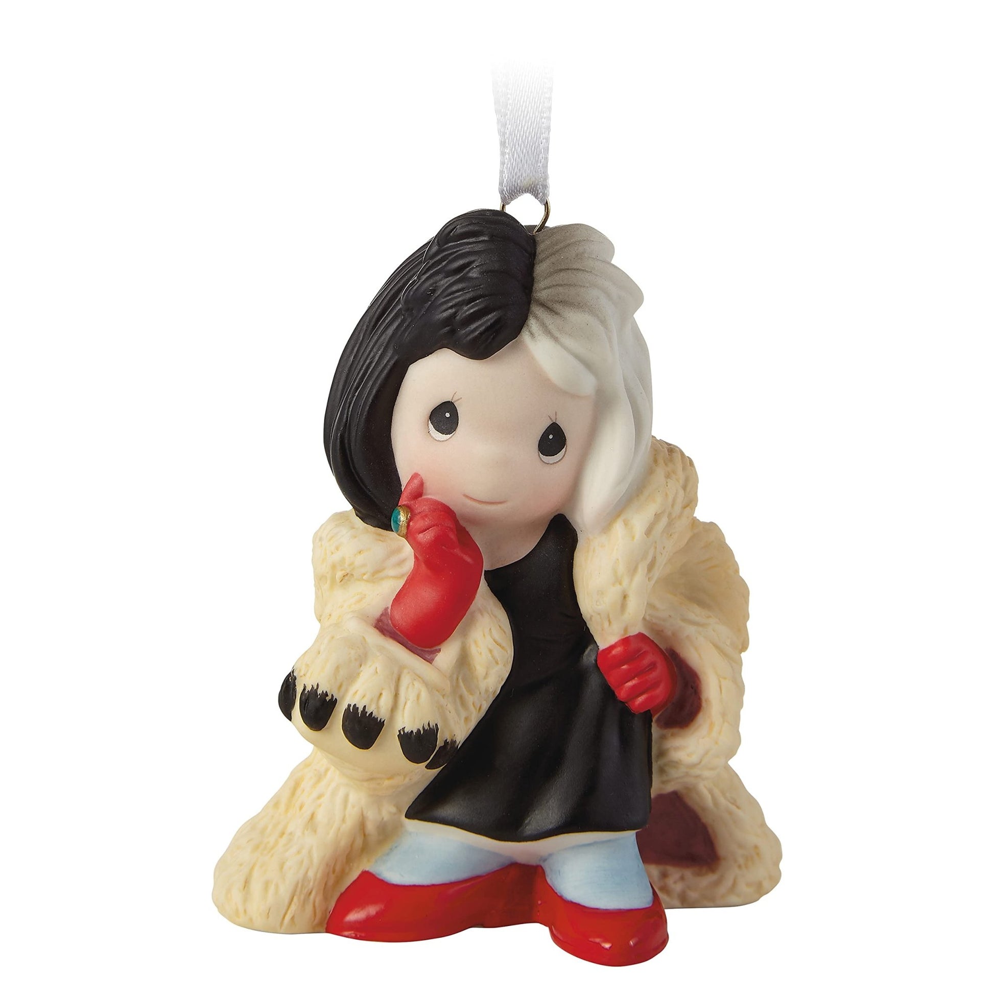 Hallmark Keepsake Christmas Ornament 2021, Disney 101 Dalmatians Cruella De Vil Precious Moments, Porcelain