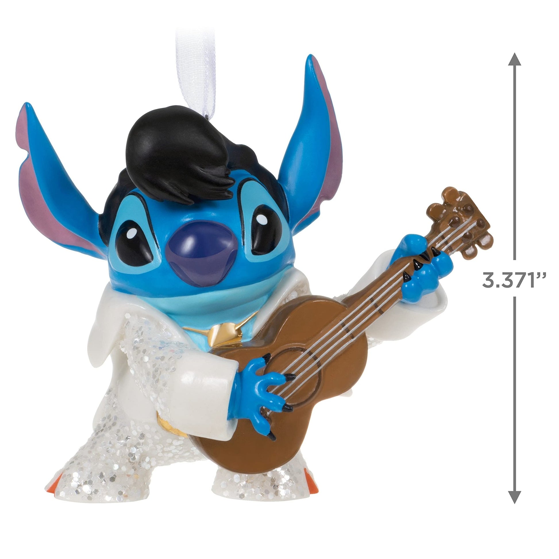 Hallmark Keepsake Christmas Ornament 2021, Disney Lilo & Stitch Rockstar Stitch, Porcelain