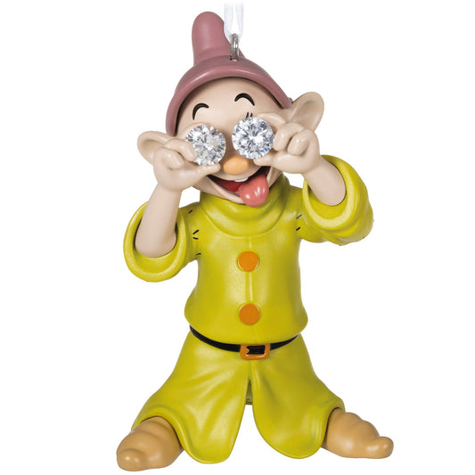 Hallmark Keepsake Christmas Ornament 2021, Disney Snow White and The Seven Dwarfs Diamond Eyes Dopey, Metal