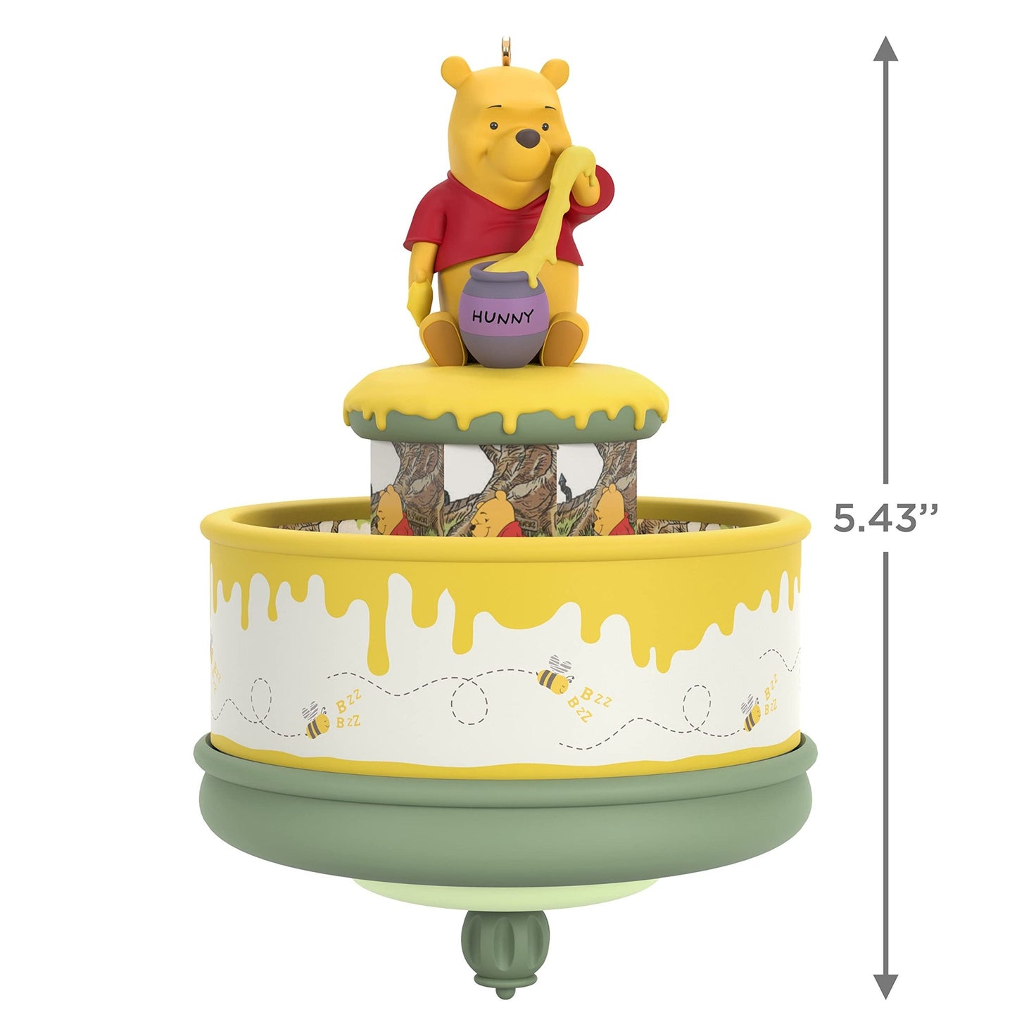 Hallmark Keepsake Christmas Ornament 2021, Disney Winnie The Pooh and The Honey Tree 55th Anniversary, Motion