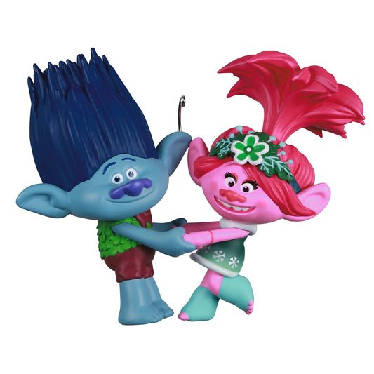 Hallmark Keepsake Christmas Ornament 2021, DreamWorks Animation Trolls Holiday in Harmony Poppy and Branch