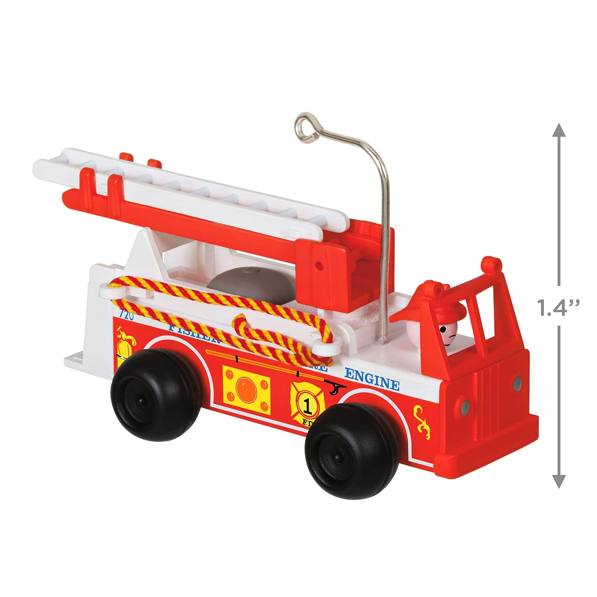 Hallmark Keepsake Christmas Ornament 2021, Fisher - Price Vintage Fire Engine