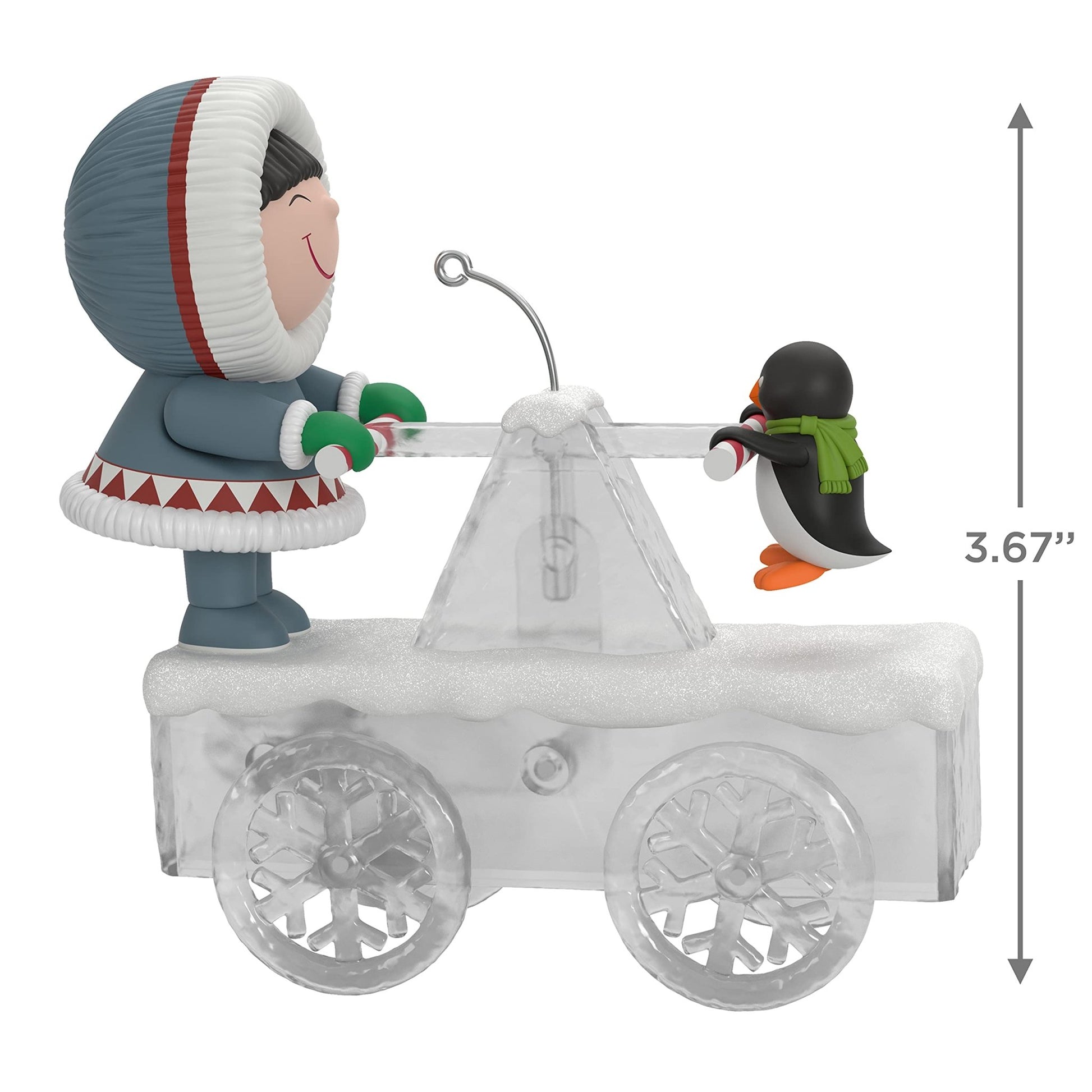 Hallmark Keepsake Christmas Ornament 2021, Frosty Friends Handcar High Jinks, Motion