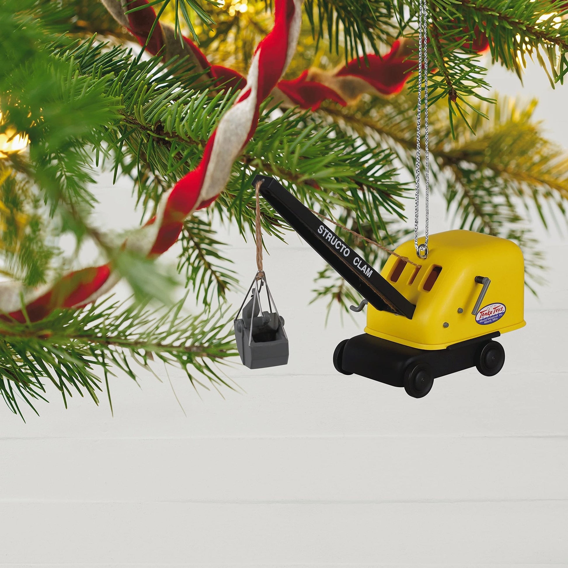 Hallmark Keepsake Christmas Ornament 2021, Hasbro Tonka Crane and Clam 75th Anniversary