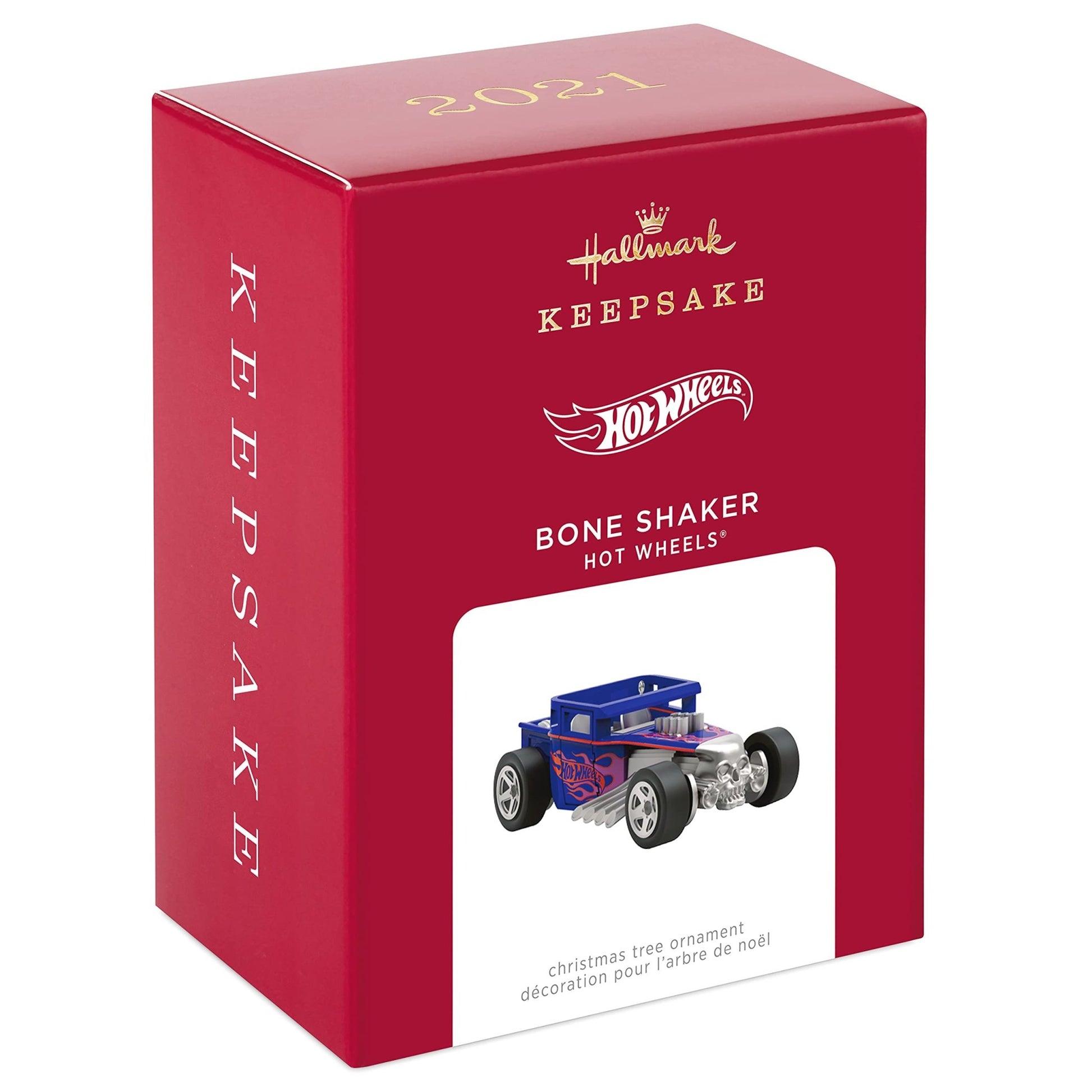 Hallmark Keepsake Christmas Ornament 2021, Hot Wheels Bone Shaker