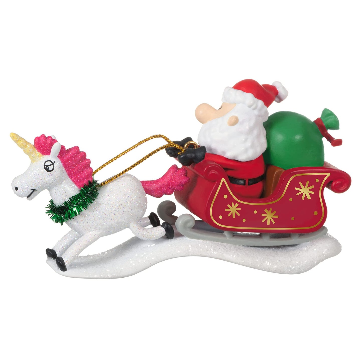 Hallmark Keepsake Christmas Ornament 2021, Just Believe Santa with Unicorn