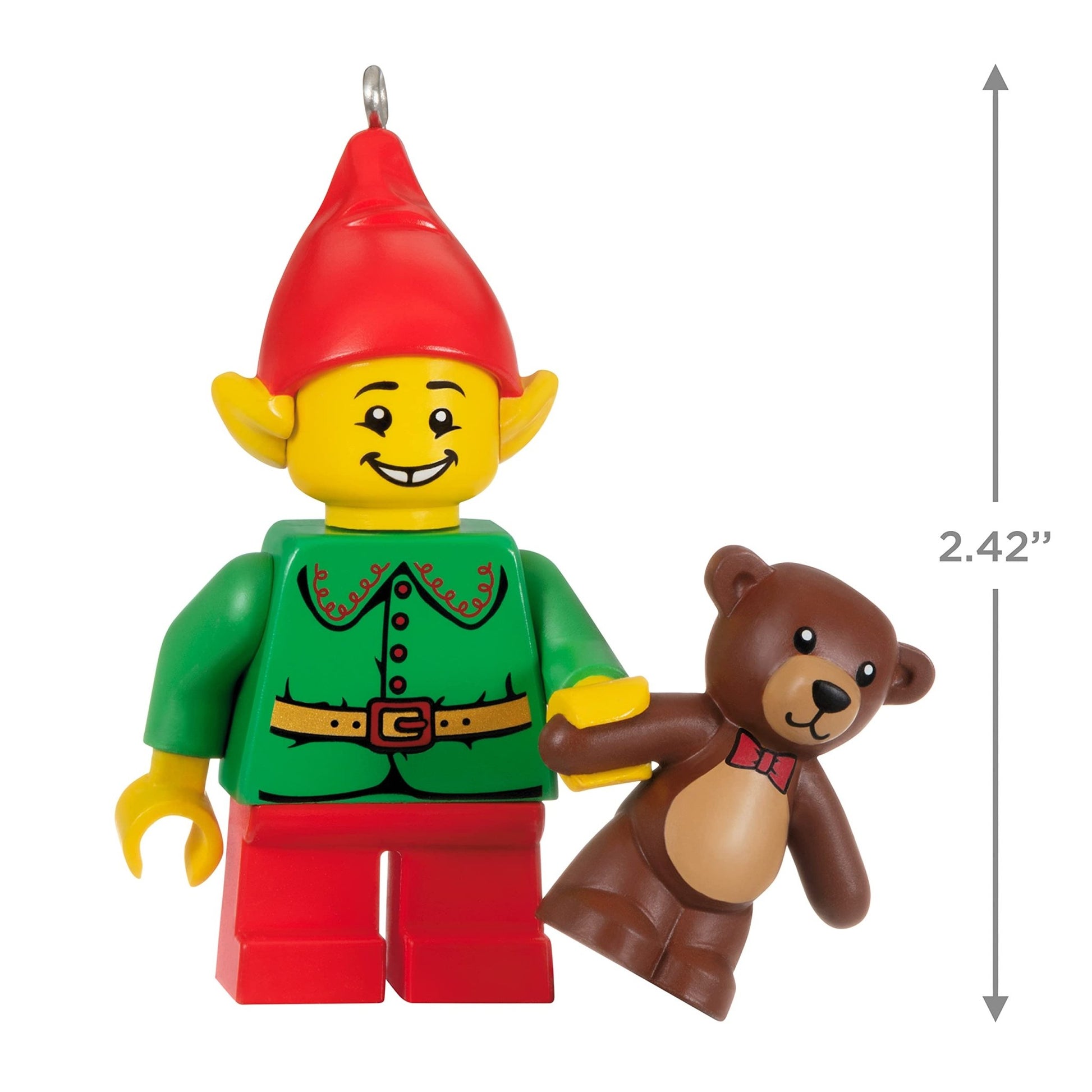 Hallmark Keepsake Christmas Ornament 2021, Lego Elf and Teddy Minifigure