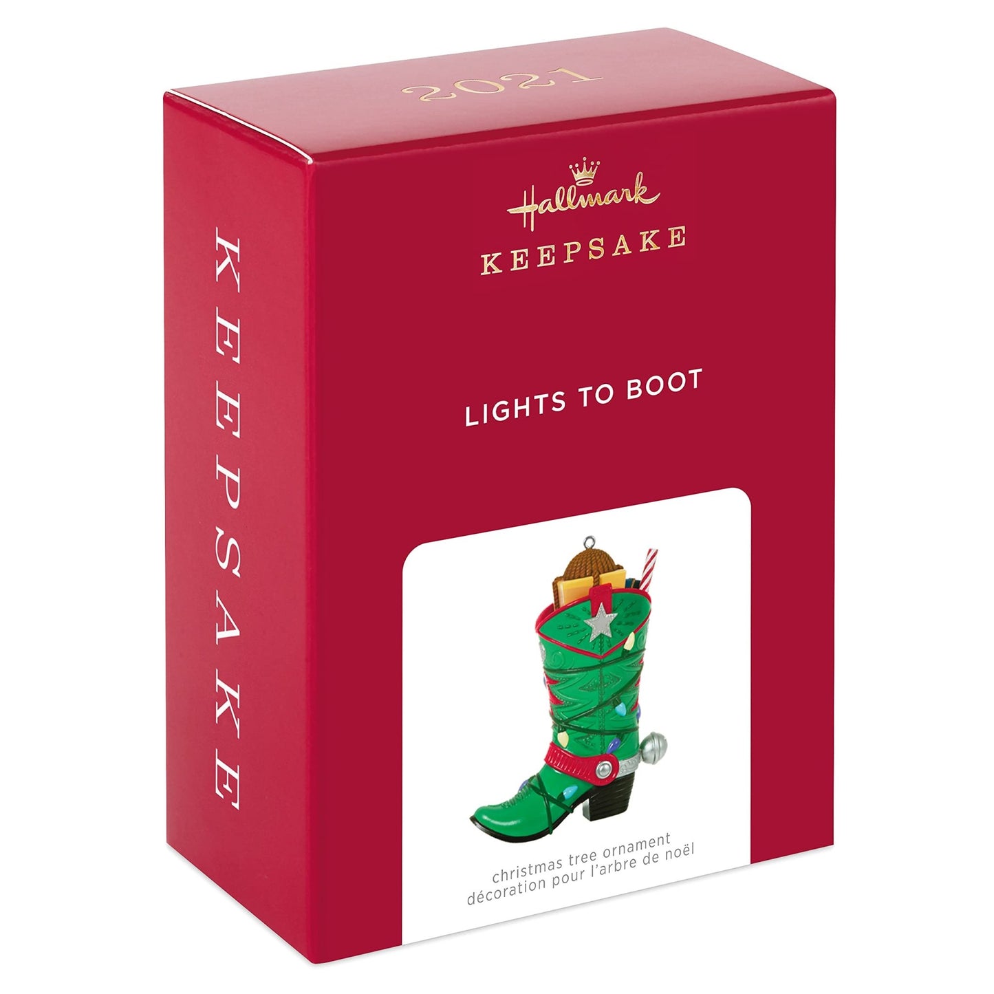 Hallmark Keepsake Christmas Ornament 2021, Lights to Boot Cowboy Boot