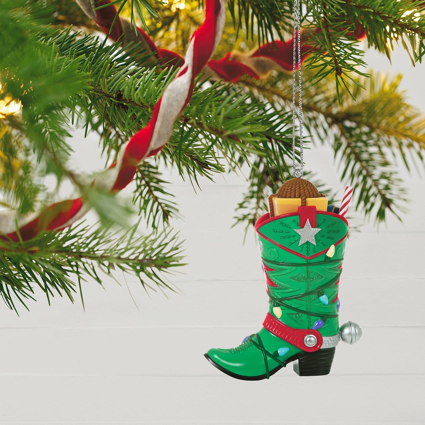 Hallmark Keepsake Christmas Ornament 2021, Lights to Boot Cowboy Boot