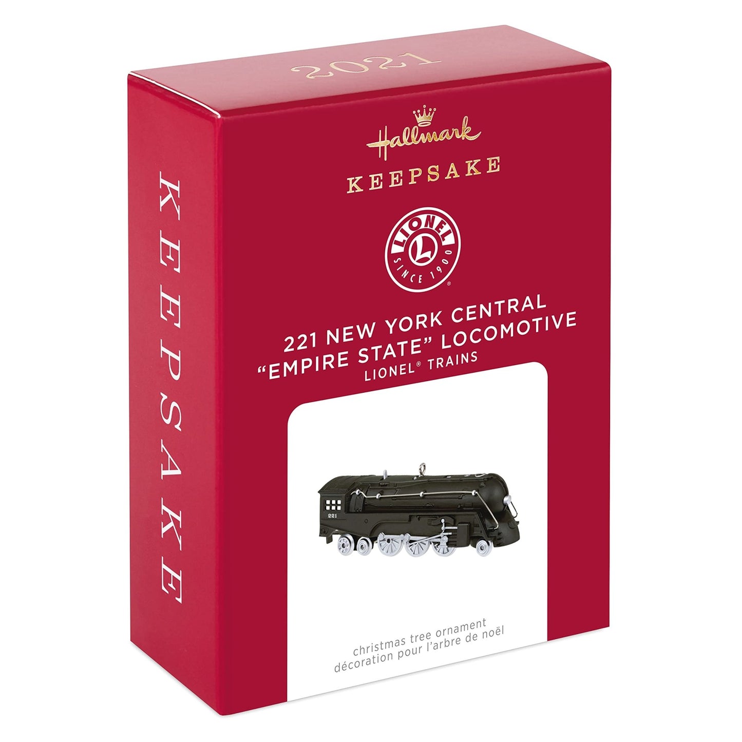 Hallmark Keepsake Christmas Ornament 2021, Lionel Trains 221 New York Central Empire State Locomotive, Metal