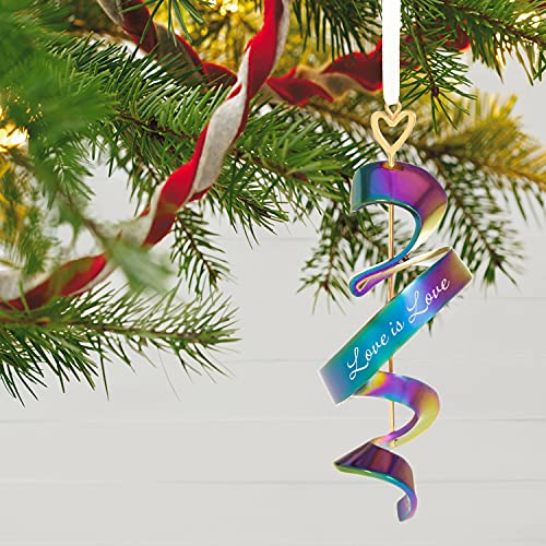 Hallmark Keepsake Christmas Ornament 2021, Love is Love Iridescent Swirl, Metal