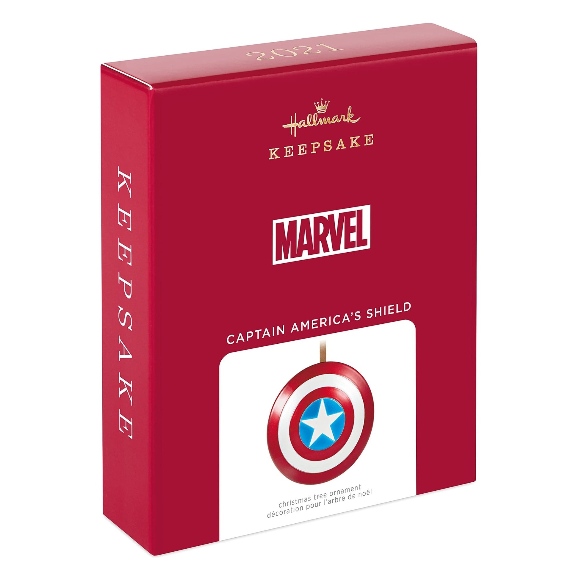 Hallmark Keepsake Christmas Ornament 2021, Marvel Captain America's Shield, Metal