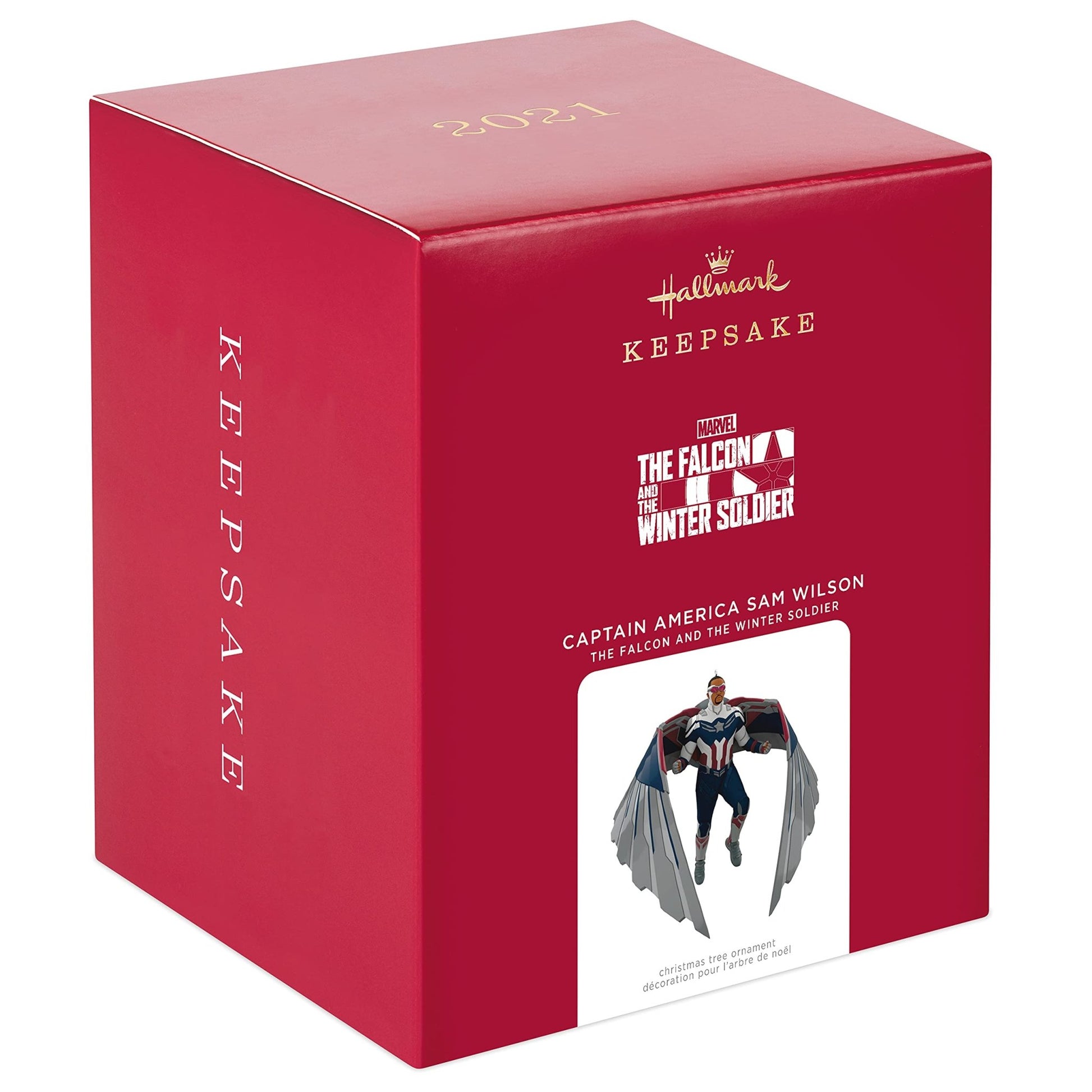 Hallmark Keepsake Christmas Ornament 2021, Marvel The Falcon and The Winter Soldier Captain America Sam Wilson