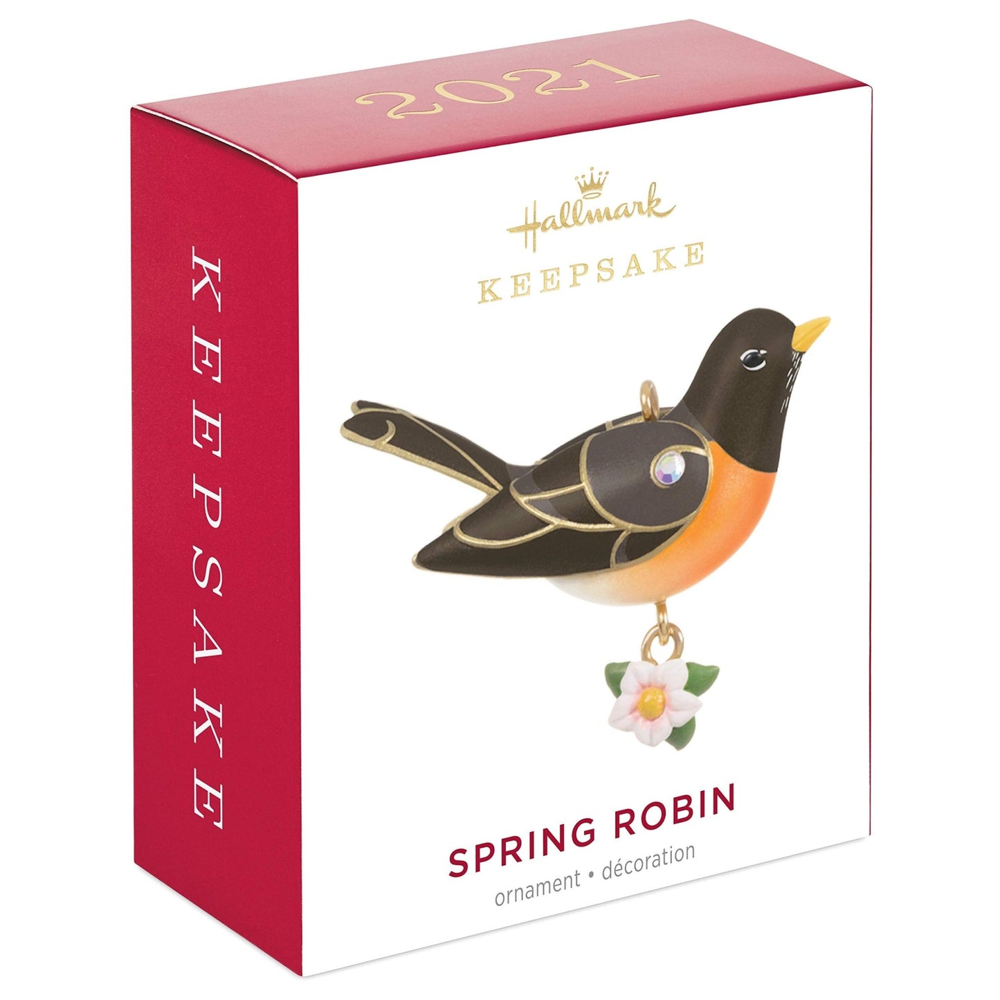 Hallmark Keepsake Christmas Ornament 2021, Mini Spring Robin, 1.16"