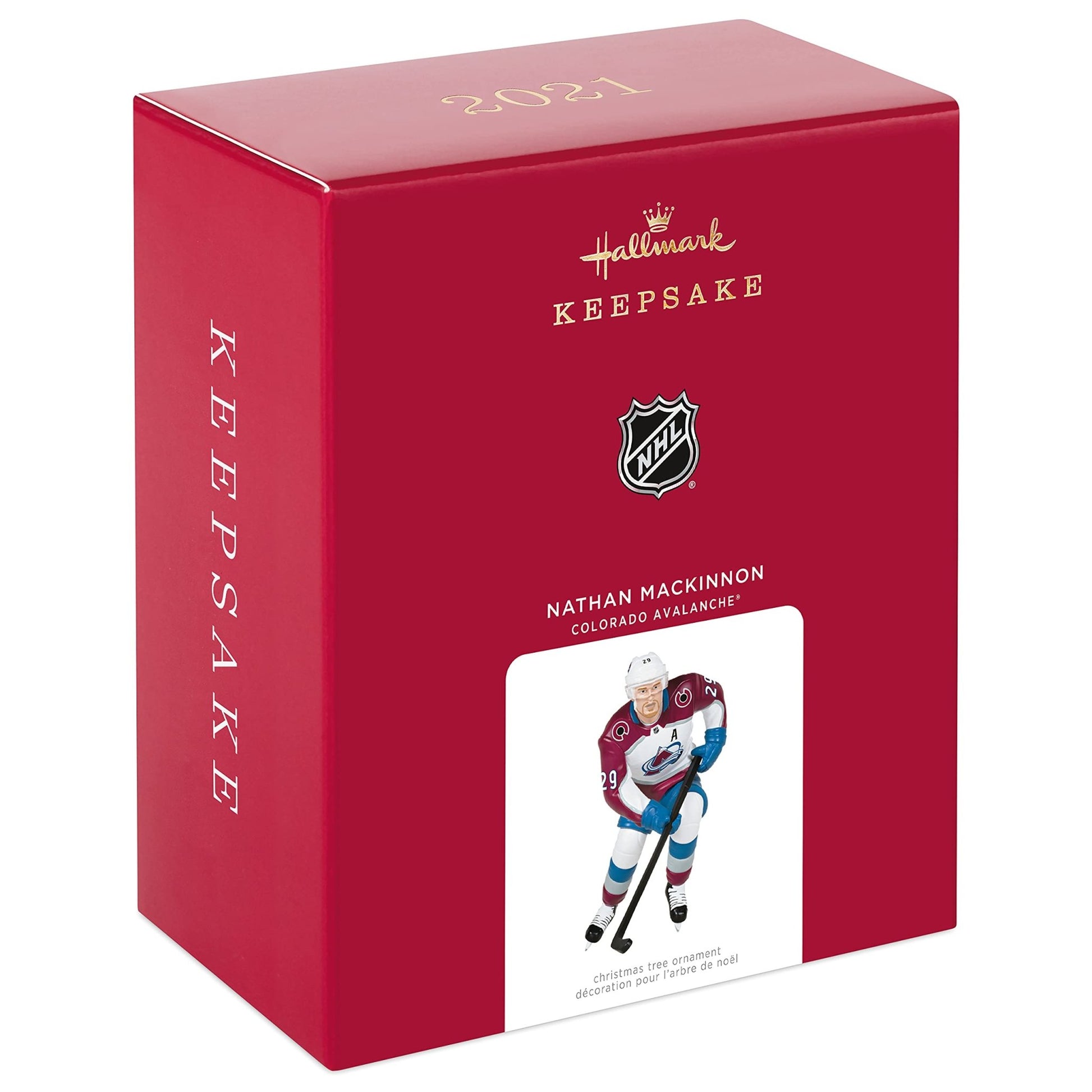 Hallmark Keepsake Christmas Ornament 2021, NHL Colorado Avalanche Nathan MacKinnon