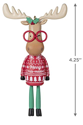 Hallmark Keepsake Christmas Ornament 2021, Special Edition Ornament: Merry Chris - Moose Limited Edition Series for Year 2021