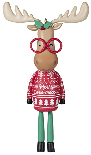 Hallmark Keepsake Christmas Ornament 2021, Special Edition Ornament: Merry Chris - Moose Limited Edition Series for Year 2021