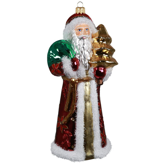 Hallmark Keepsake Christmas Ornament 2021, Sprightly Santa, Blown Glass