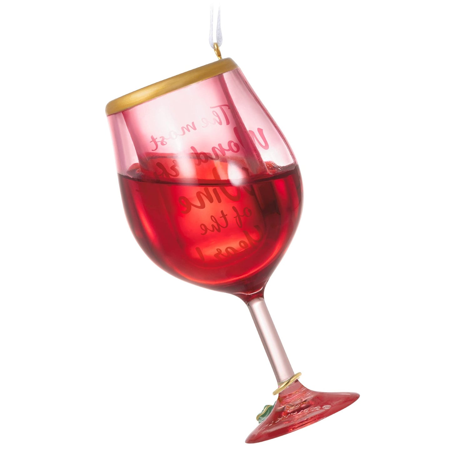 Hallmark Keepsake Christmas Ornament 2021, Wine Time Wine Glass