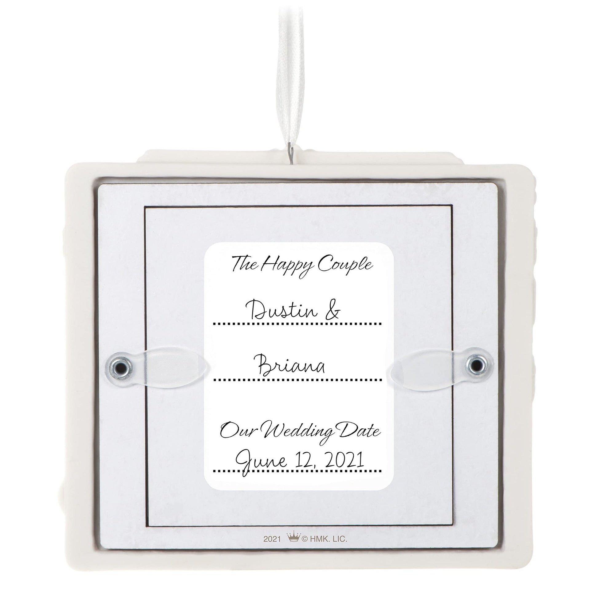 Hallmark Keepsake Christmas Ornament 2021 Year - Dated, We Choose Love Photo Frame, Porcelain