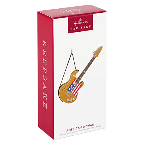 Hallmark Keepsake Christmas Ornament 2022, American Woman Guitar with Music