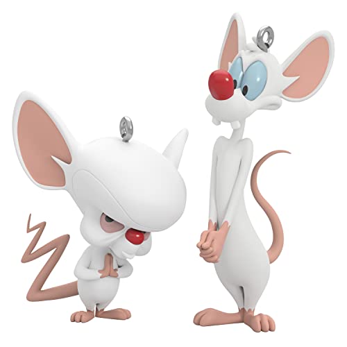 Hallmark Keepsake Christmas Ornament 2022, Animaniacs Pinky and The Brain, Set of 2