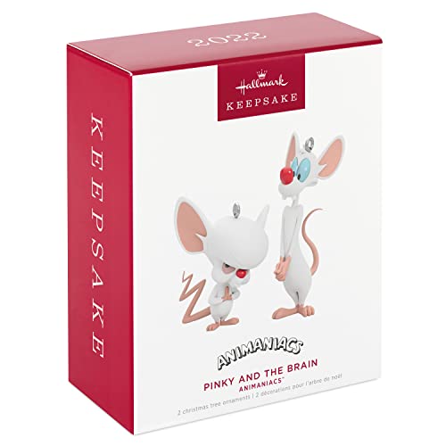 Hallmark Keepsake Christmas Ornament 2022, Animaniacs Pinky and The Brain, Set of 2