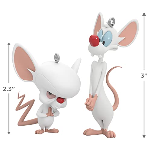 Hallmark Keepsake Christmas Ornament 2022, Animaniacs Pinky and The Brain, Set of 2