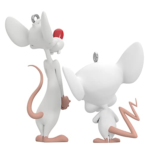 Hallmark Keepsake Christmas Ornament 2022, Animaniacs Pinky and The Brain, Set of 2