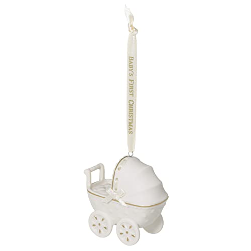 Hallmark Keepsake Christmas Ornament 2022, Baby's First Christmas Pram, Porcelain