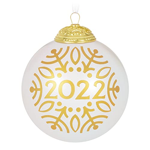 Hallmark Keepsake Christmas Ornament 2022, Christmas Commemorative Glass Ball Ornament