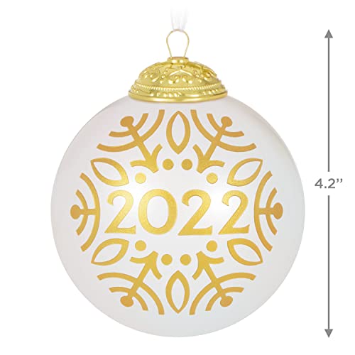 Hallmark Keepsake Christmas Ornament 2022, Christmas Commemorative Glass Ball Ornament