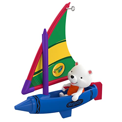 Hallmark Keepsake Christmas Ornament 2022, Crayola Colorful Canoe Sailing