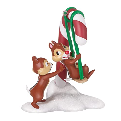 Hallmark Keepsake Christmas Ornament 2022, Disney Chip and Dale Swinging Into Shenanigans