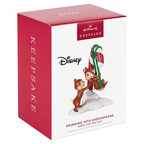 Hallmark Keepsake Christmas Ornament 2022, Disney Chip and Dale Swinging Into Shenanigans