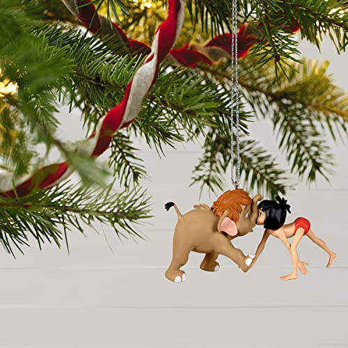 Hallmark Keepsake Christmas Ornament 2022, Disney Jungle Book 55th Anniversary Mowgli and Elephant